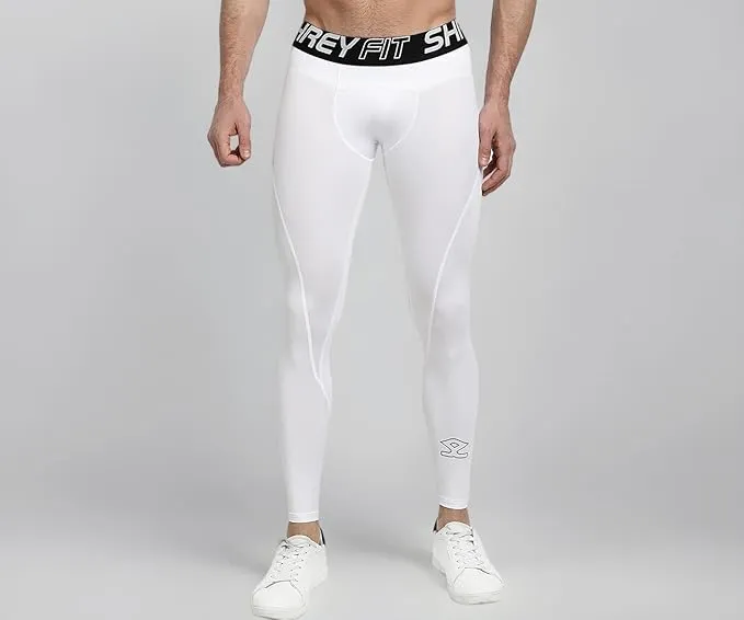 Shrey 1760 Intense Compression Long Tights White XX-Large 92% Polyester 8% Lycra Cricket Sports