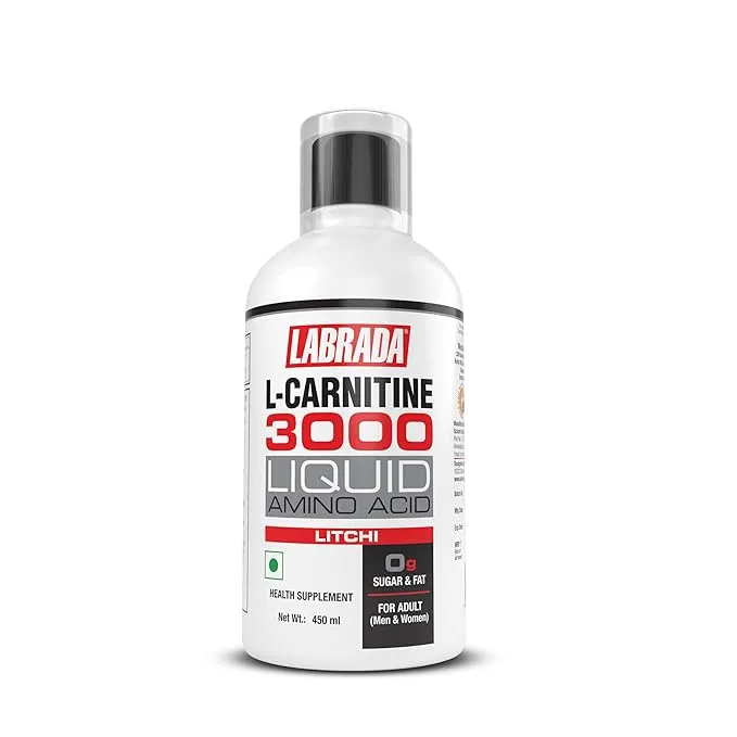 Labrada L-Carnitine 3000mg Liquid Amino Acid 450ml Litchi 30 Servings