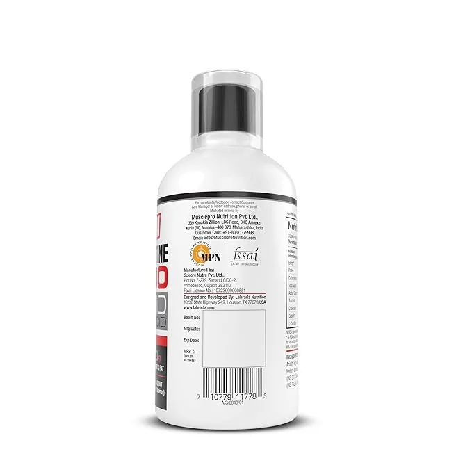 Labrada L-Carnitine 3000mg Liquid Amino Acid 450ml Litchi 30 Servings