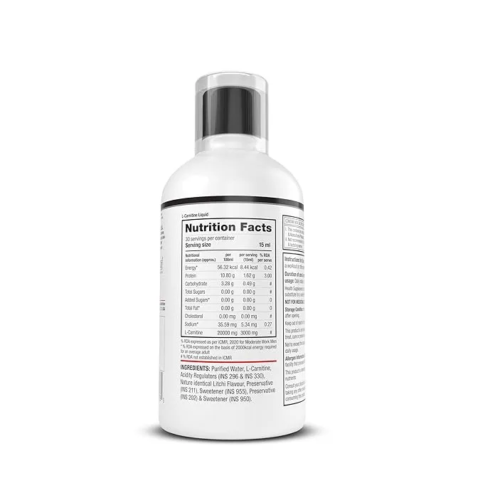 Labrada L-Carnitine 3000mg Liquid Amino Acid 450ml Litchi 30 Servings