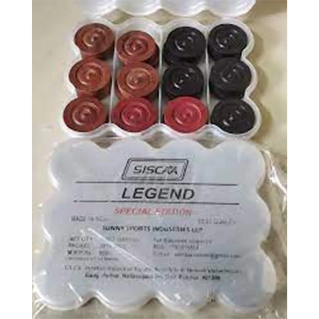 Siscaa Legend Carrom Coins Set 6.7mm Wood Smooth Finish AICF ICF Champions