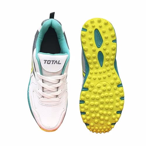 Total Vintage 24 Cricket Shoes White Lime Size 9