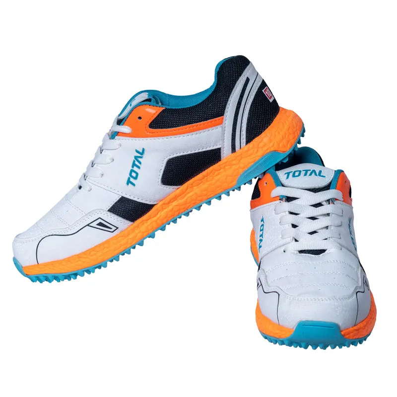 Total Vintage 24 Cricket Shoes White Orange Size 9