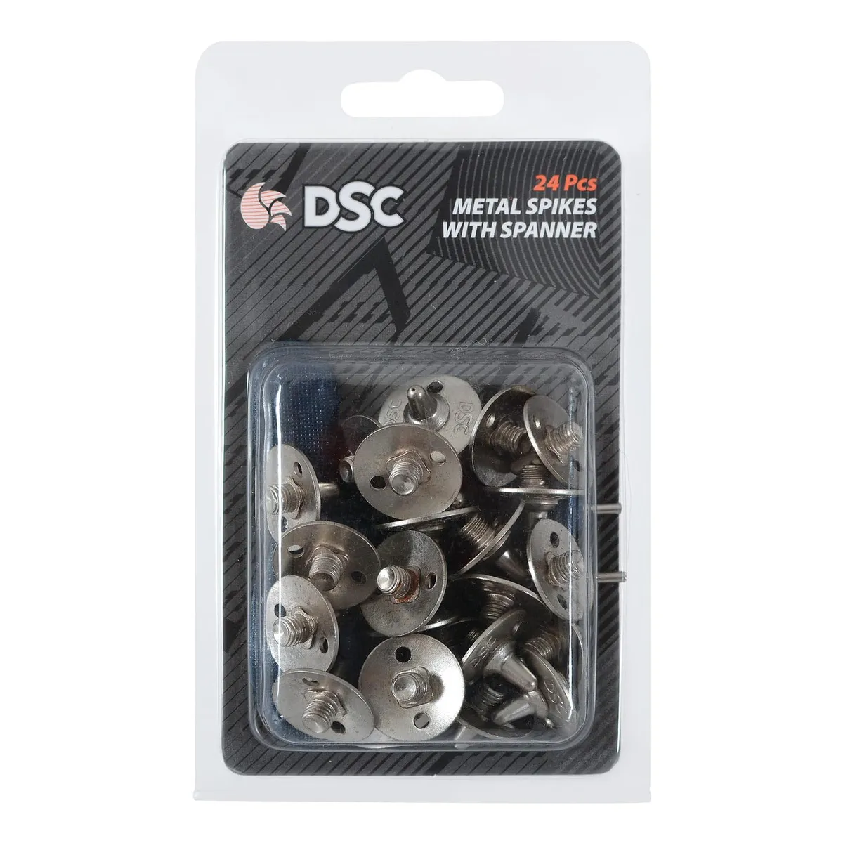 DSC Metal Cricket Spikes with Spanner Pack of 24