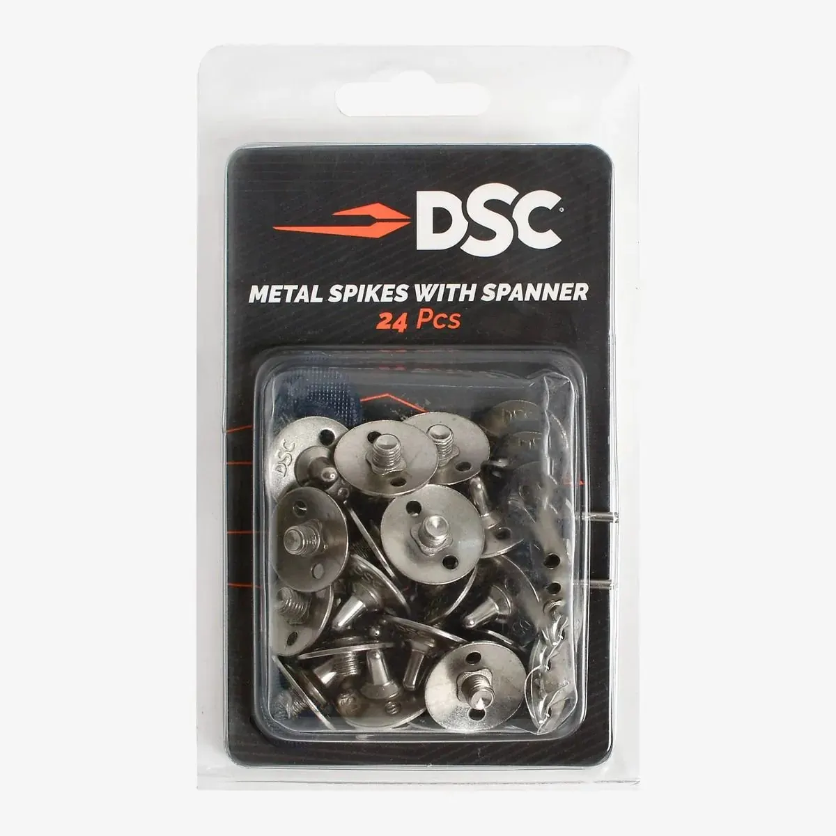 DSC Metal Cricket Spikes with Spanner (Pack of 24)