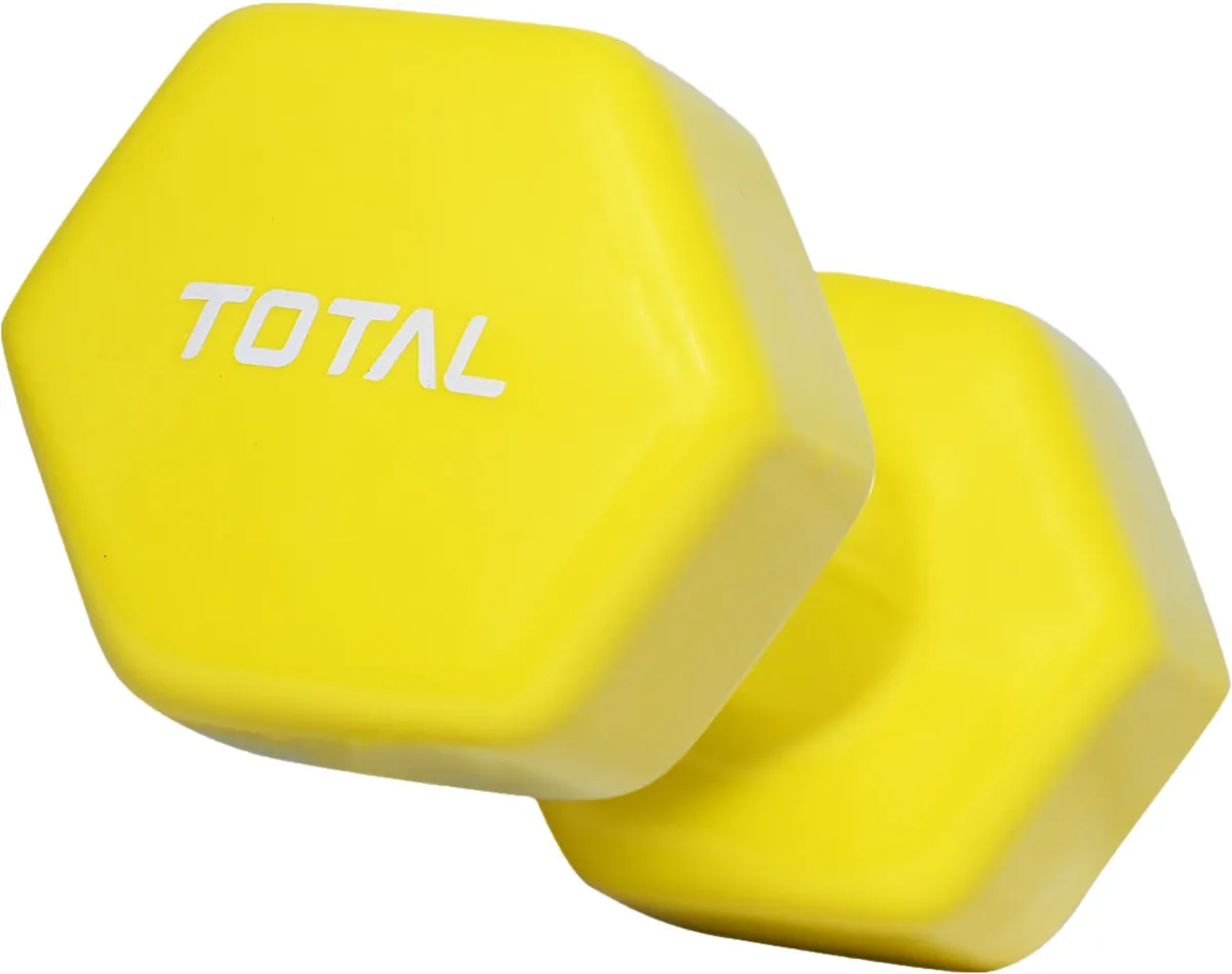 Total Sports Vino Neoprene Dumbbell Yellow 4 KG Pair