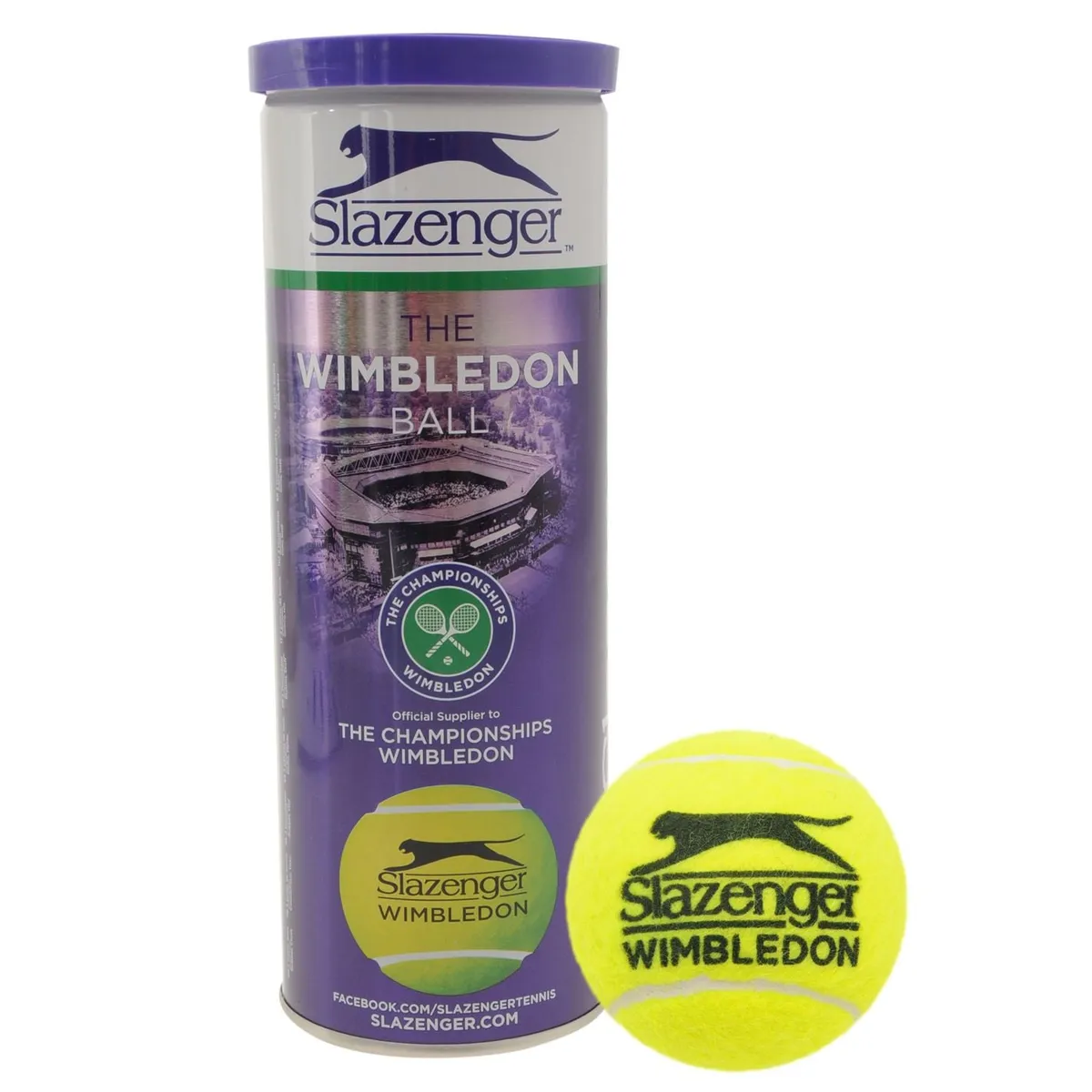 Slazenger Wimbledon Tennis Ball Official Championships ITF Approved Yellow