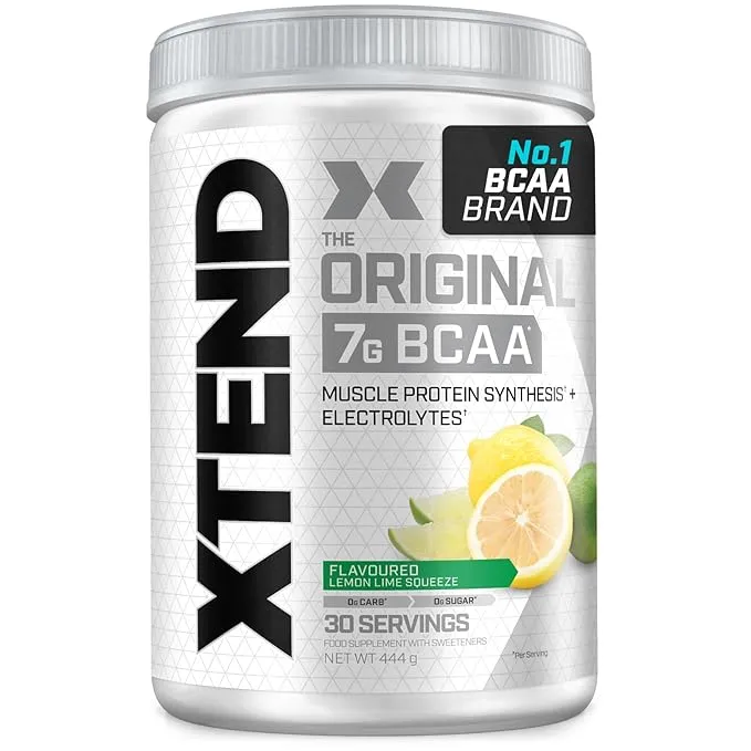 Scivation Xtend BCAA Intra Workout Lemon Lime Squeeze 7g BCAAs 30 Servings Zero Sugar