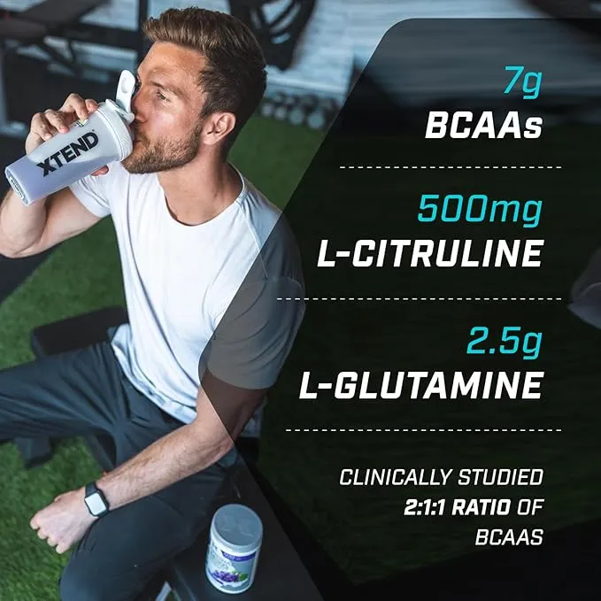 Scivation Xtend BCAA Intra Workout Lemon Lime Squeeze 7g BCAAs 30 Servings Zero Sugar