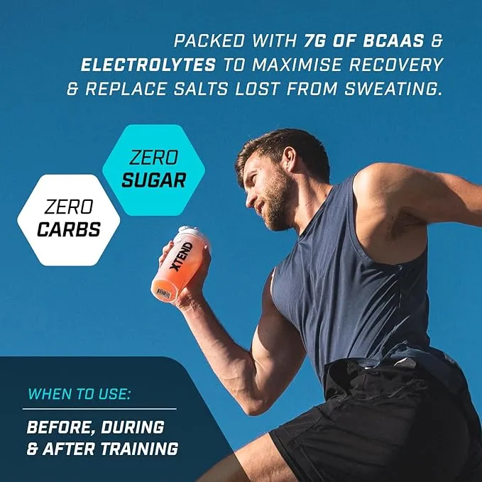 Scivation Xtend BCAA Intra Workout Lemon Lime Squeeze 7g BCAAs 30 Servings Zero Sugar