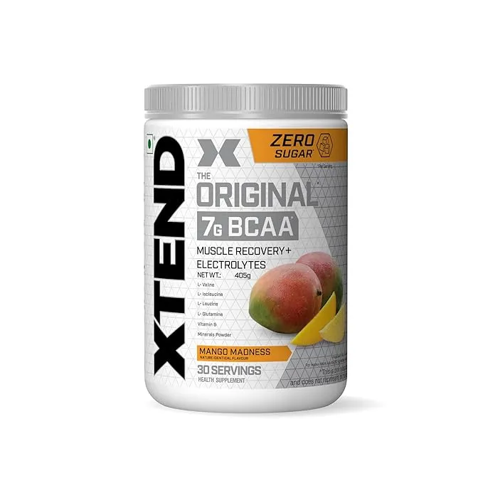 Scivation Xtend BCAA Intra Workout Mango Madness 7g BCAAs 30 Servings Zero Sugar