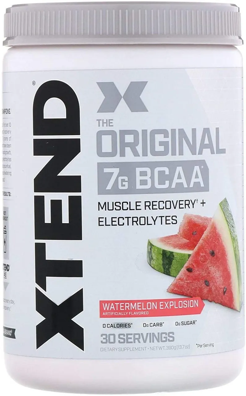 Scivation Xtend BCAA Intra Workout Watermelon Explosion 7g BCAAs 30 Servings Zero Sugar