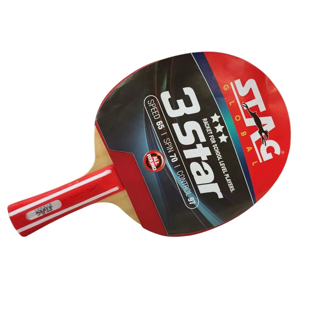 Stag 3 Star Table Tennis Bat Recreational to Club