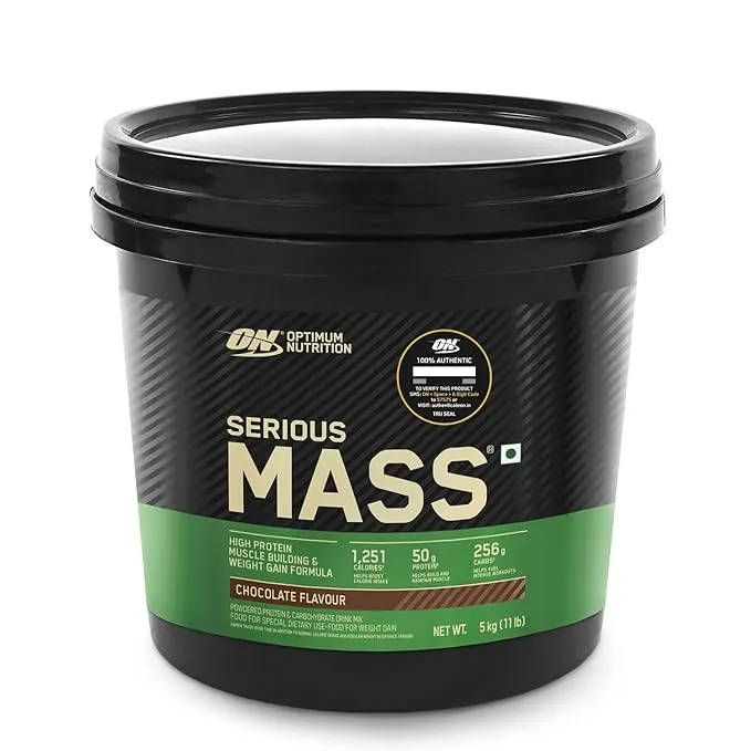Optimum Nutrition Serious Mass High Protein Weight Gainer 5kg Chocolate