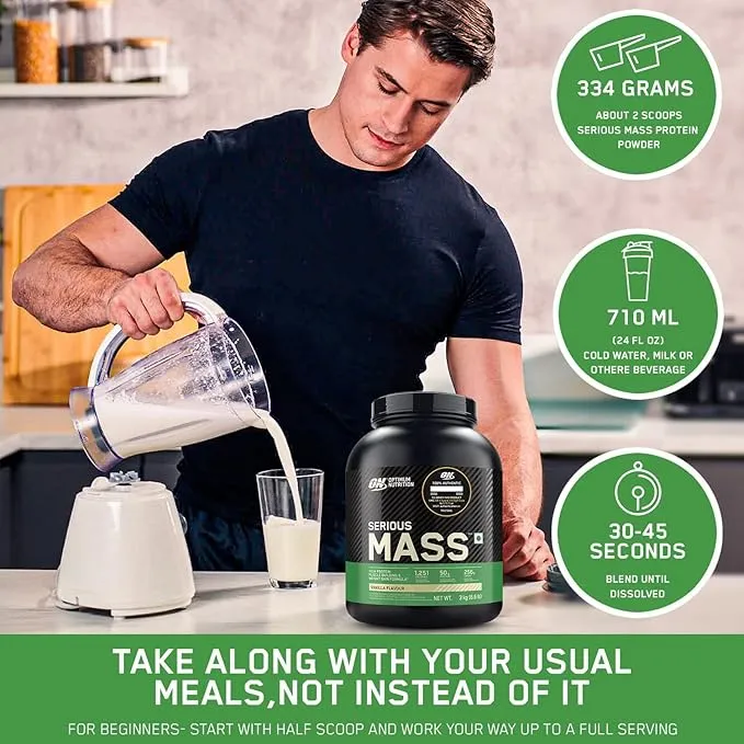 Optimum Nutrition Serious Mass High Protein Weight Gainer 5kg Chocolate