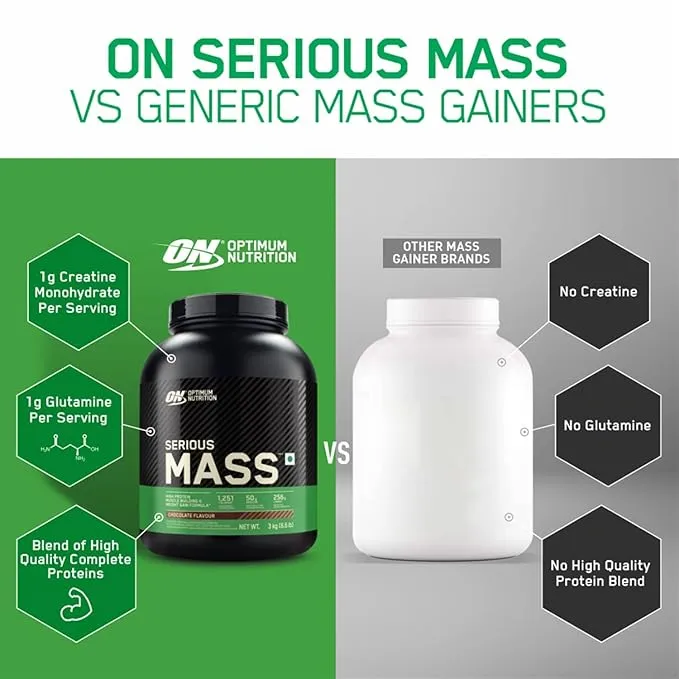 Optimum Nutrition Serious Mass High Protein Weight Gainer 5kg Chocolate