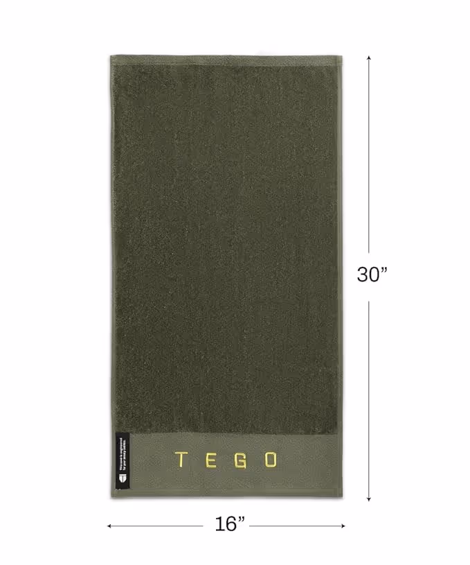 Tego Fit Anti-Microbial Sports Towel Camo Green Red