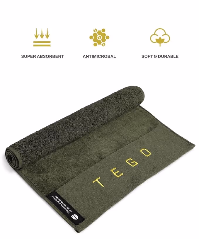 Tego Fit Anti-Microbial Sports Towel Camo Green Red