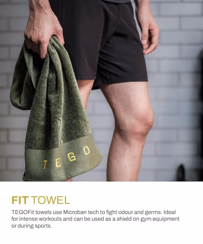 Tego Fit Anti-Microbial Sports Towel Camo Green Red