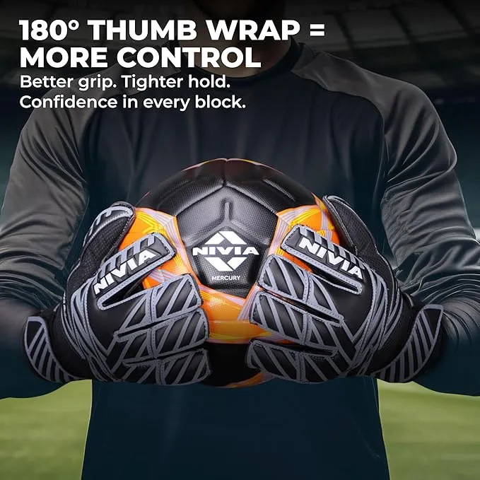 Nivia 901 Spider Goalkeeper Gloves Black Size L