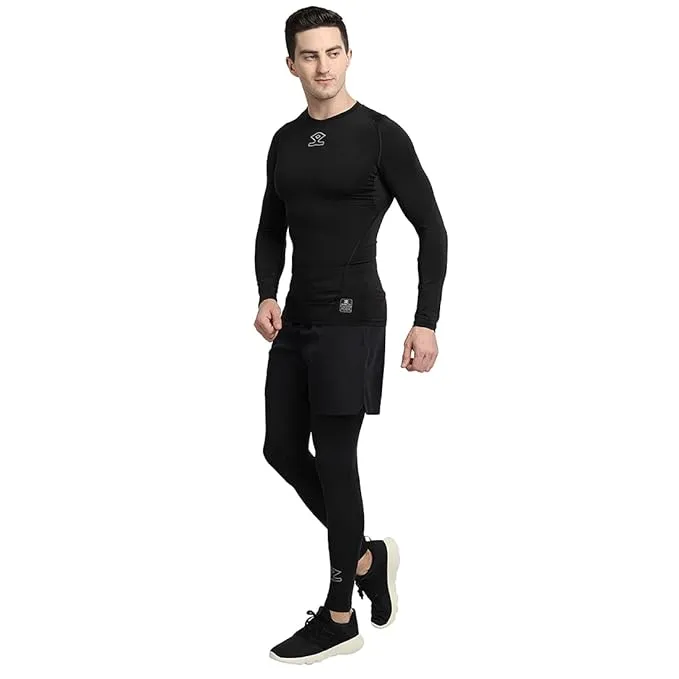 Shrey 1760 Intense Compression Long Tights Black XX-Large 92% Polyester 8% Lycra Cricket Sports