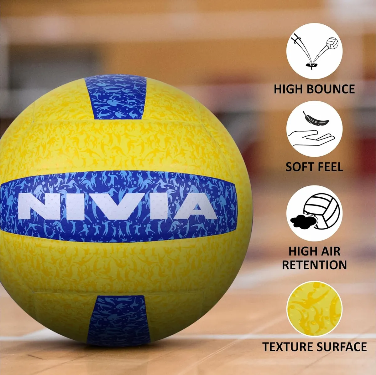 Nivia VB-496G-2020 PU Moulded Volleyball PU Size 4