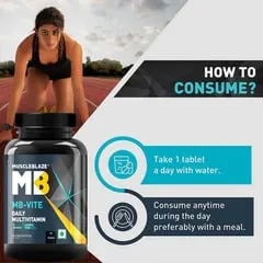 MuscleBlaze MB-Vite Daily Multivitamin 51 Ingredients 6 Blends 60 Tablets