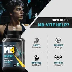 MuscleBlaze MB-Vite Daily Multivitamin 51 Ingredients 6 Blends 60 Tablets