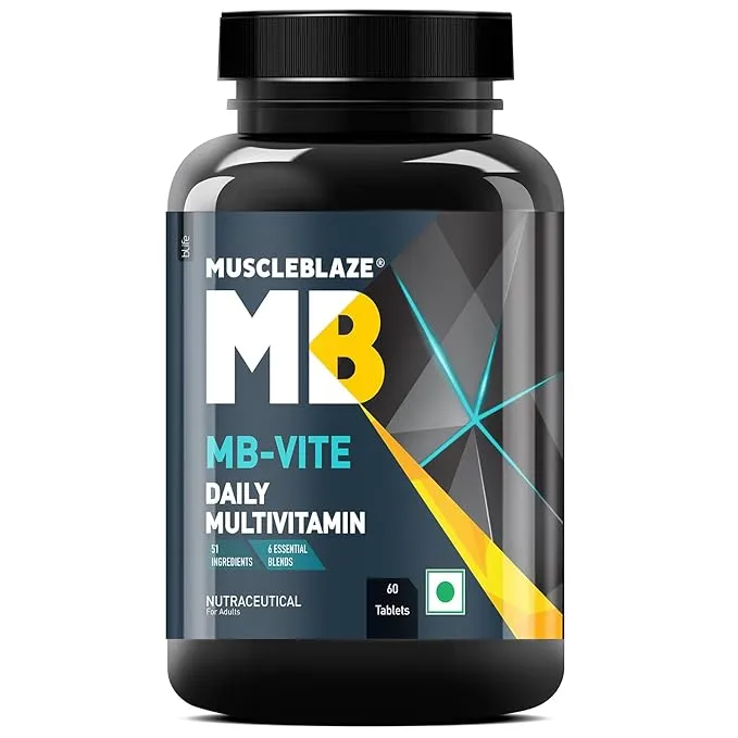 MuscleBlaze MB-Vite Multivitamin Immunity Digestive Enzymes 60 Tablets