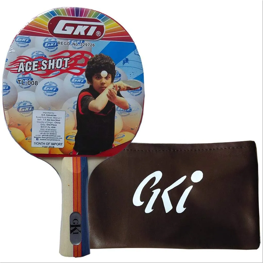 GKI Ace Shot Table Tennis Bat Recreational to Club