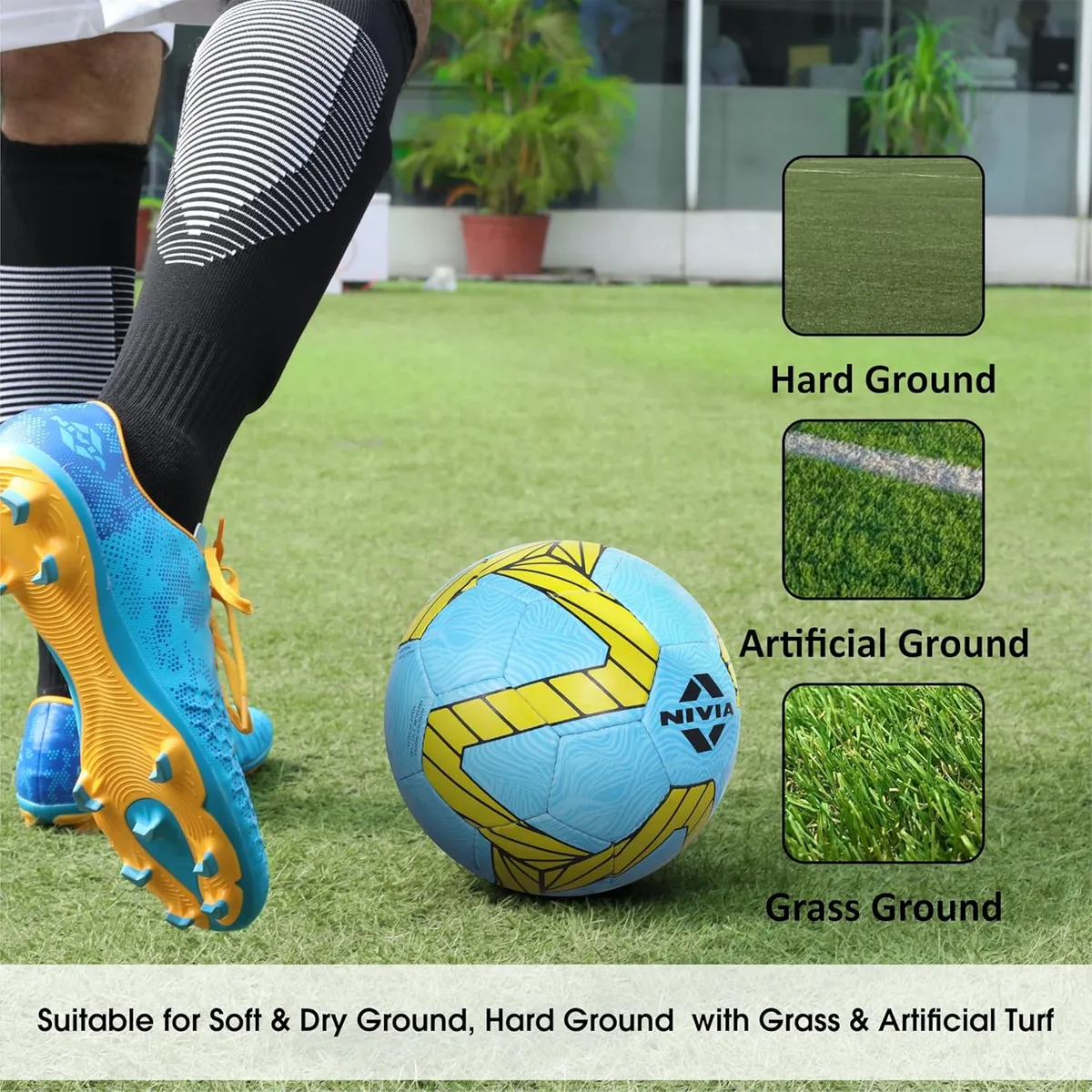 Nivia Kross World Football FB-465 Blue Size 5
