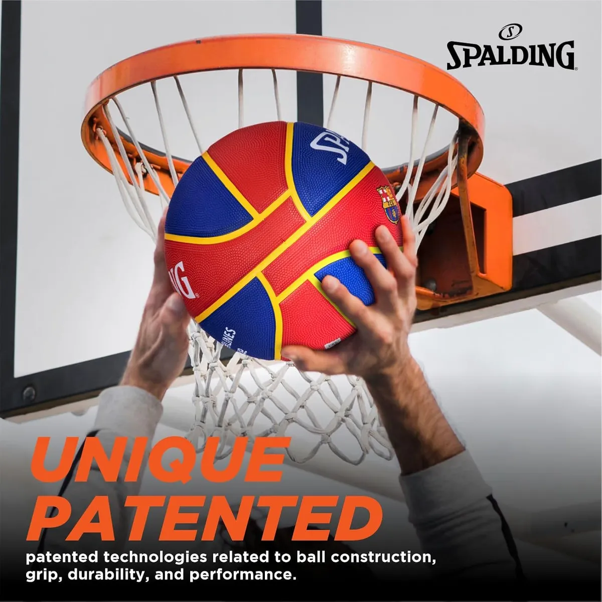 Spalding EuroLeague FC Barcelona Basketball Size 7 Rubber Official Team Logo Indoor Outdoor