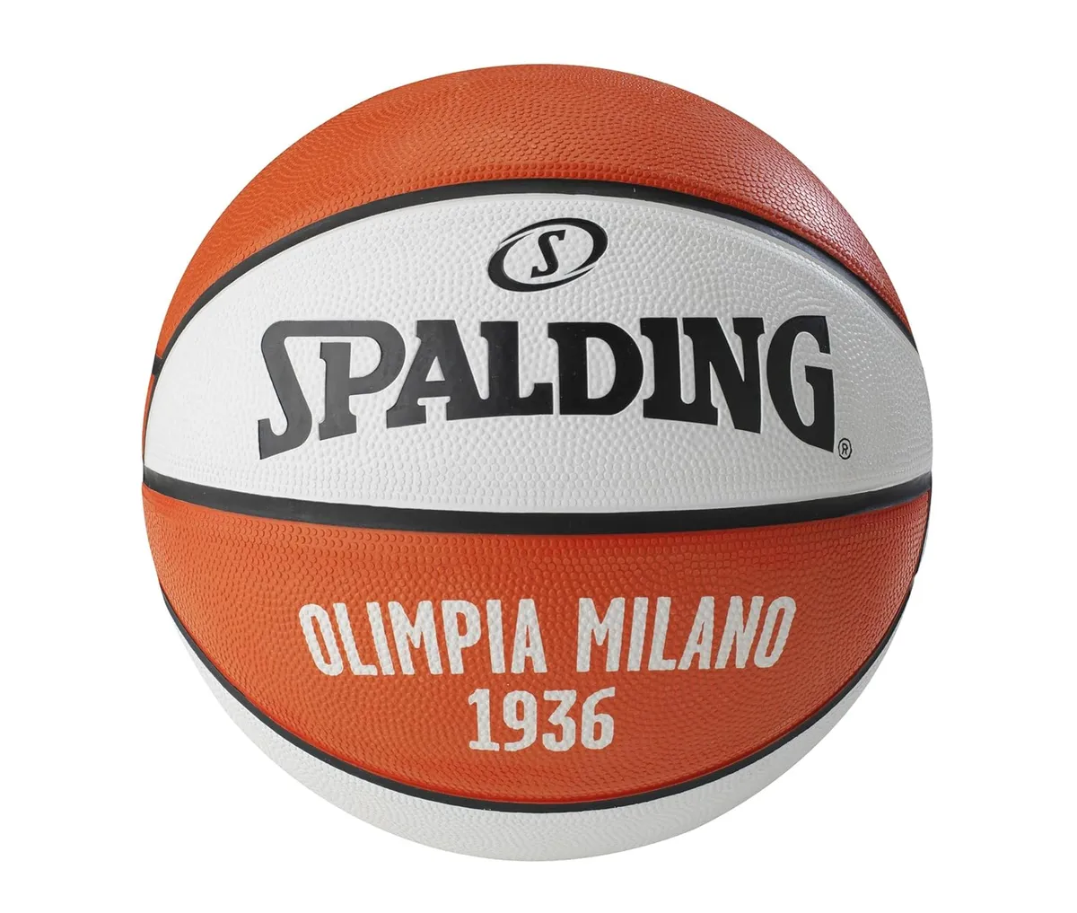 Spalding EuroLeague Olimpia Milano Basketball Size 7 Rubber Official Team Logo Indoor Outdoor