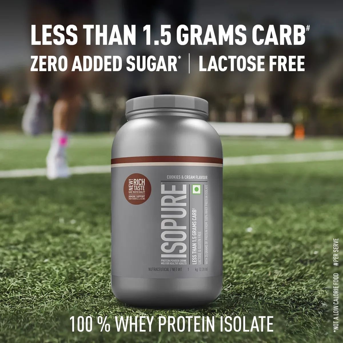 Isopure Nature's Best Low Carb Cookie & Cream 100% Whey Protein Isolate 1 kg (2.2 lb) ~27 Servings