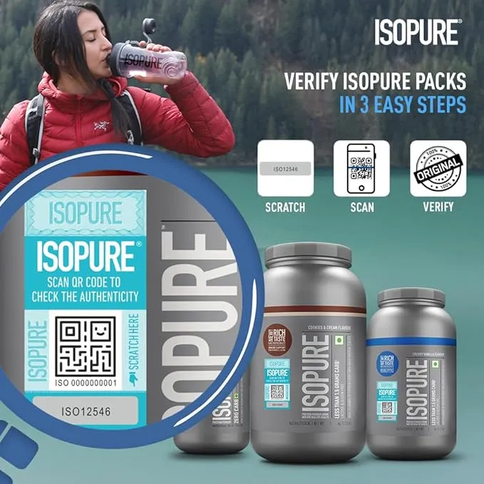 Isopure Nature's Best Low Carb Dutch Chocolate 100% Whey Protein Isolate 1 kg (2.2 lb) ~27 Servings