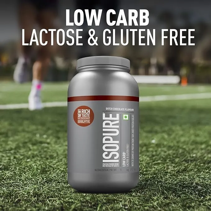 Isopure Nature's Best Low Carb Dutch Chocolate 100% Whey Protein Isolate 1 kg (2.2 lb) ~27 Servings