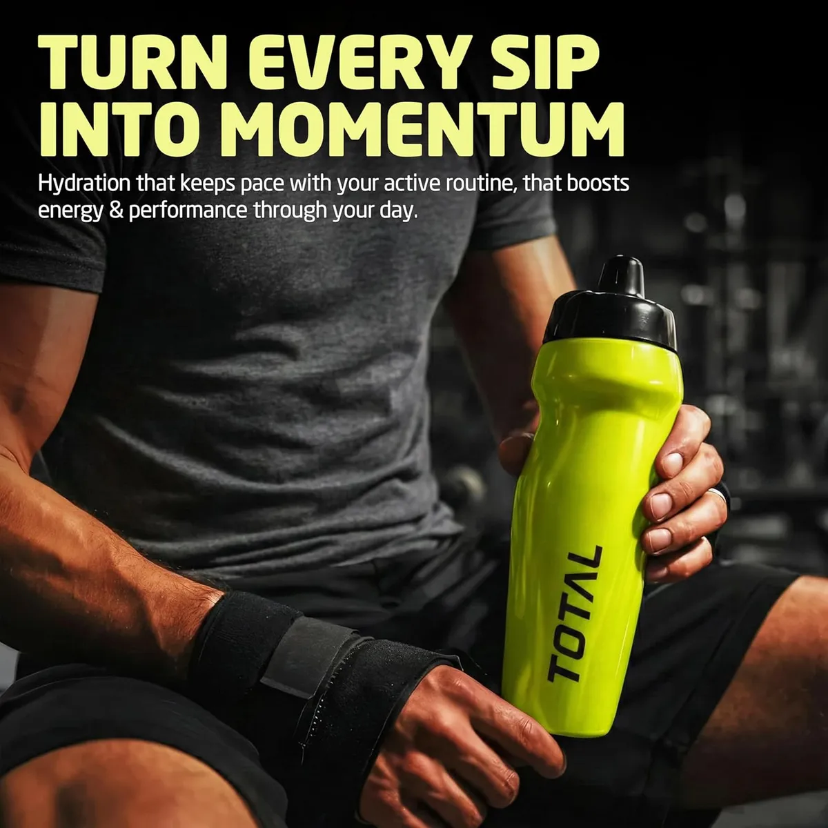 Total Pengwin Sipper Fluorescent Yellow/Black 600 ml