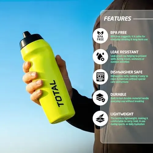 Total Pengwin Sipper Fluorescent Yellow/Black 600 ml