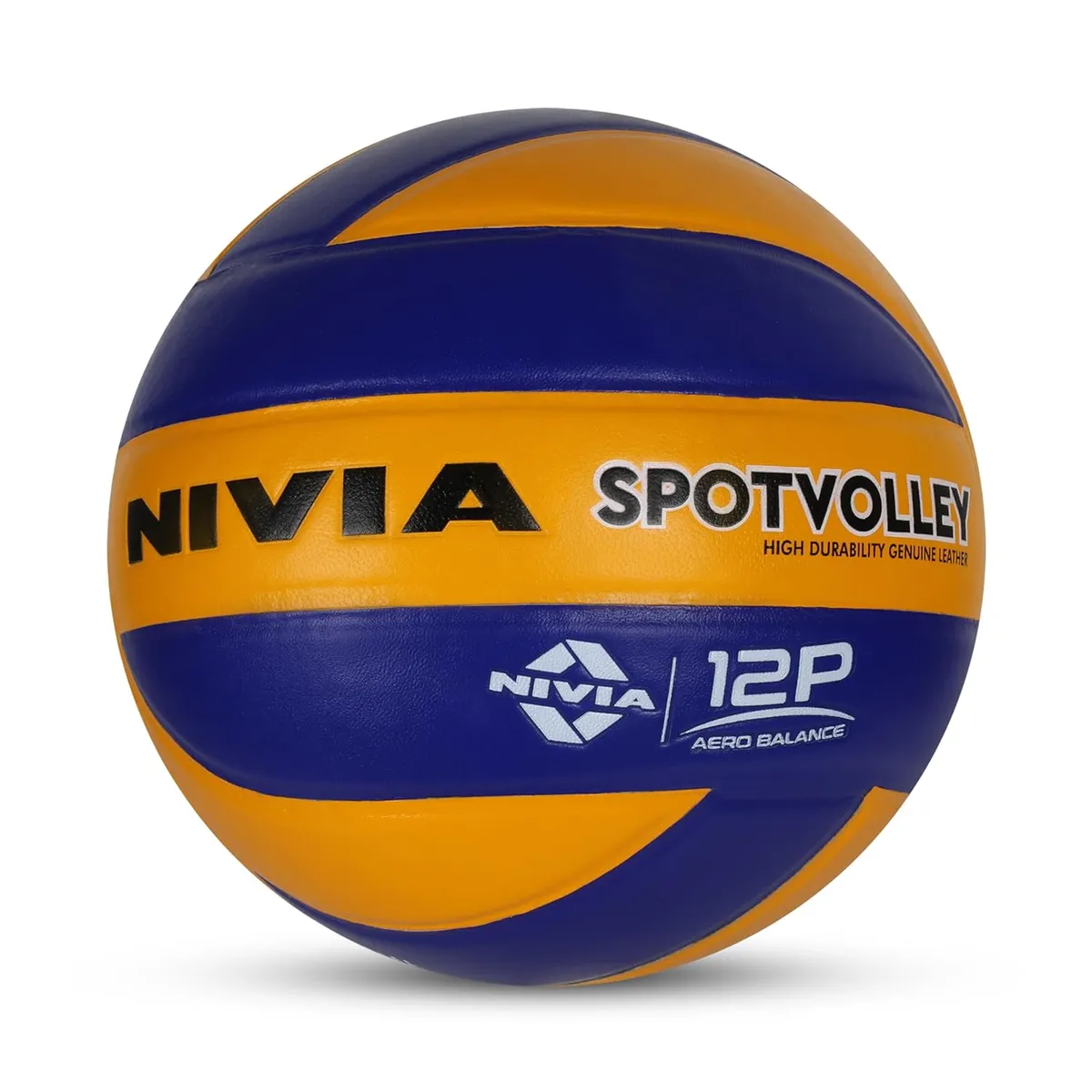 Nivia Sports Volley 492 Volleyball Genuine Leather 12-Panel Size 4
