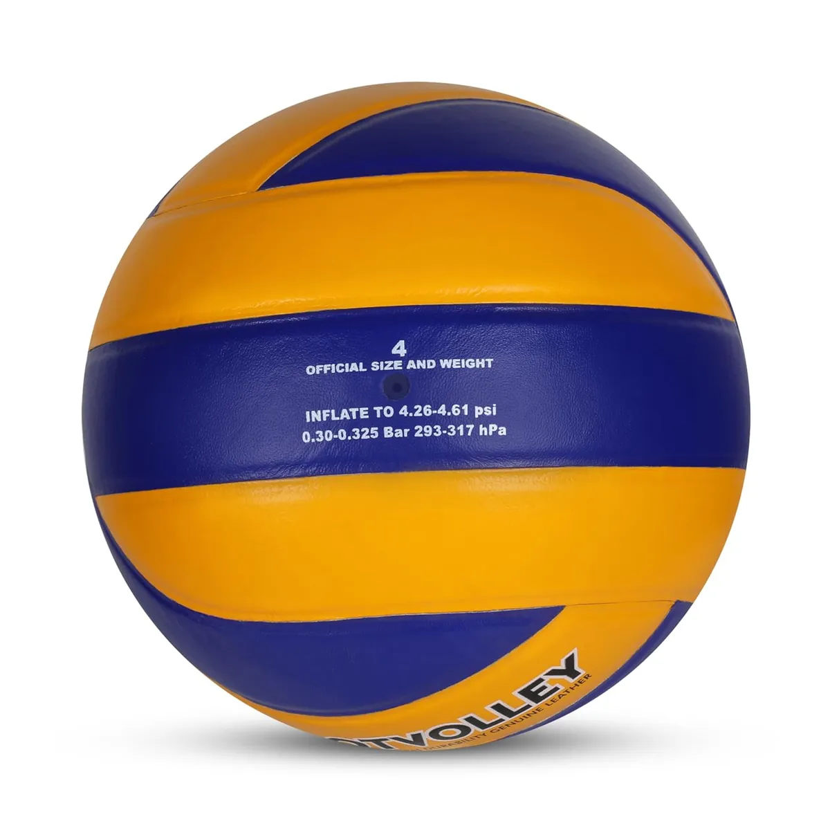 Nivia Sports Volley 492 Volleyball Genuine Leather 12-Panel Size 4