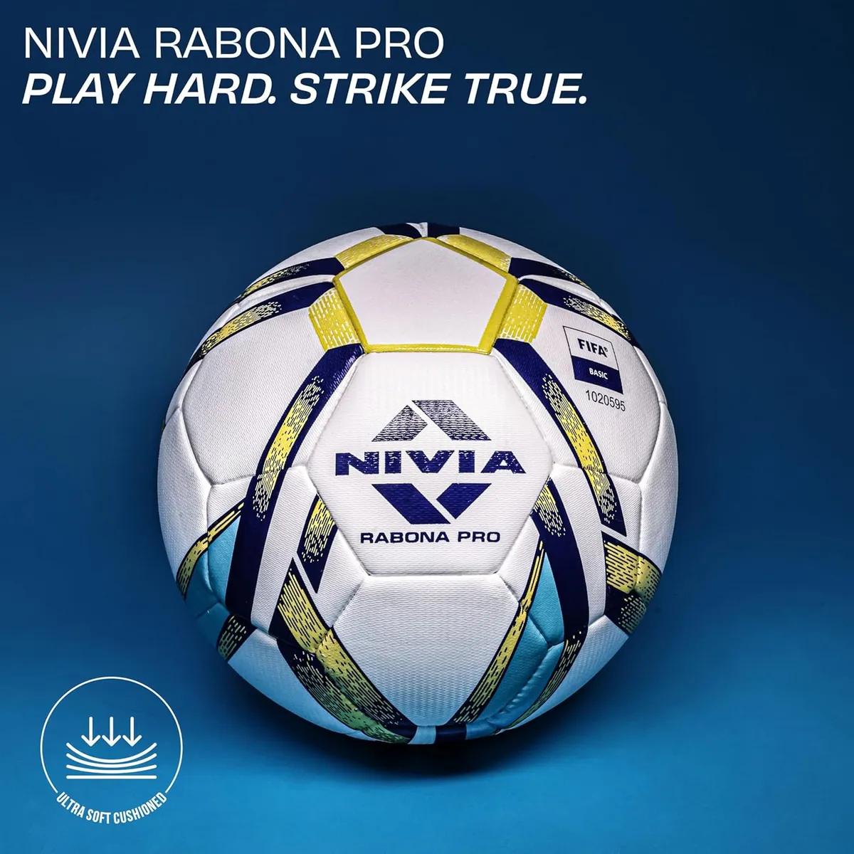 Nivia Rabona Pro Football FB80075 White Size 5