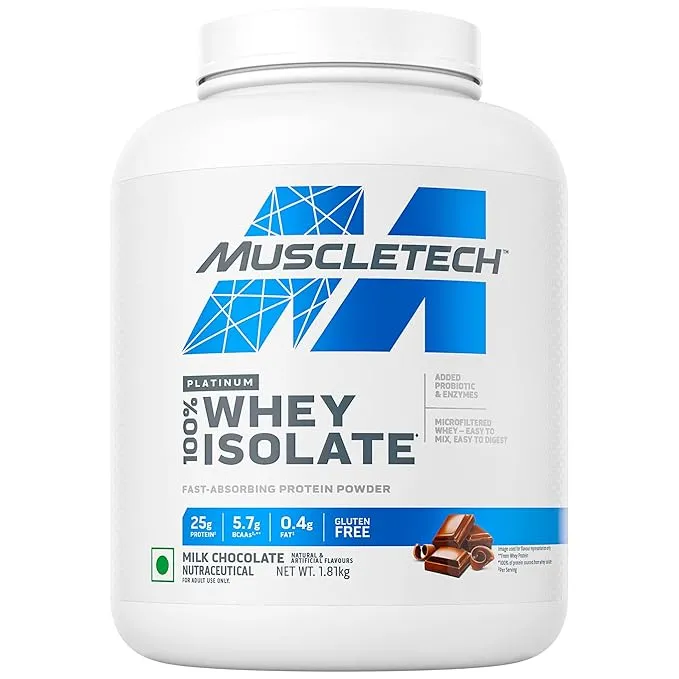 MuscleTech NitroTech Performance Whey Protein Milk Chocolate 1.81 kg (4 lb) 30g Protein 3g Creatine