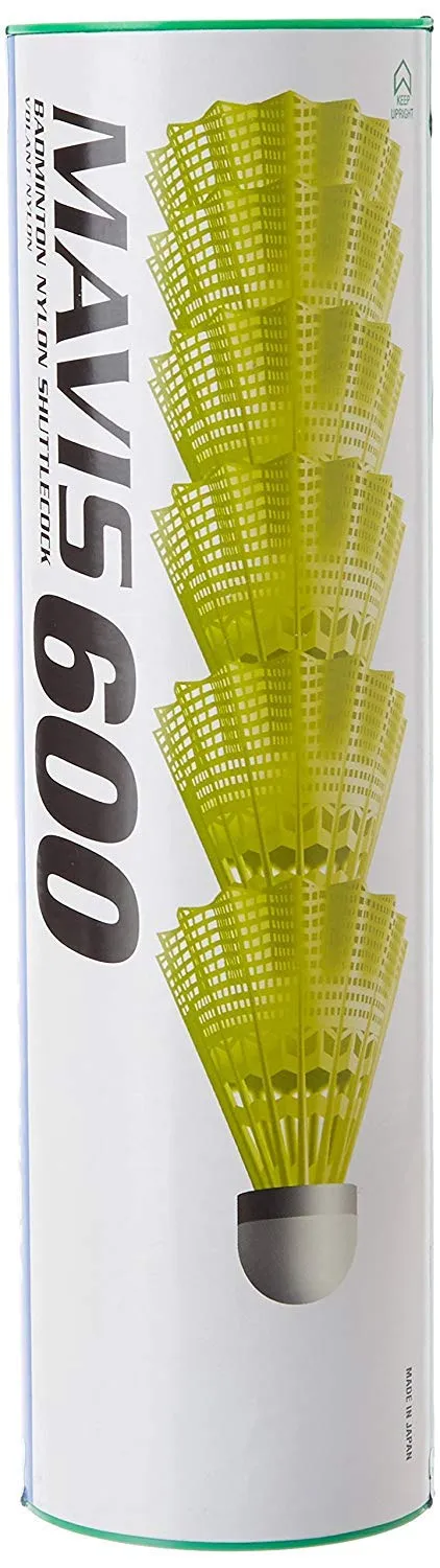 Yonex Mavis 600 Nylon Badminton Shuttlecock (Pack of 6)