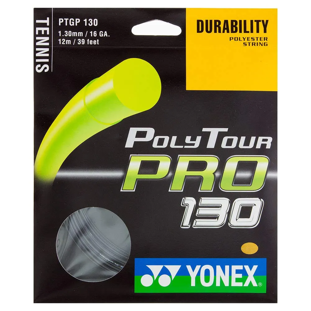 Yonex PolyTour Pro 130 Tennis String Set Graphite 16 Gauge 1.30mm
