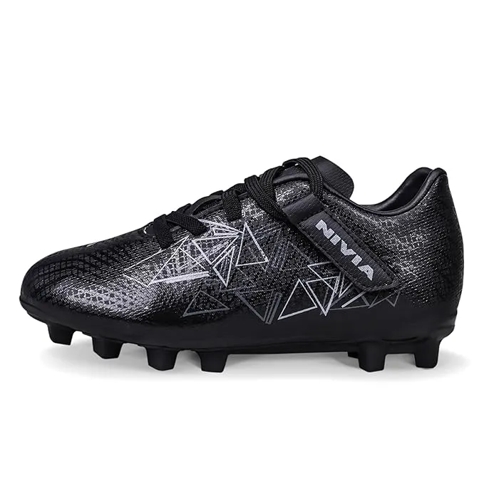 NIVIA Carbonite 6.0 Kids Football Stud Shoes Black UK S11