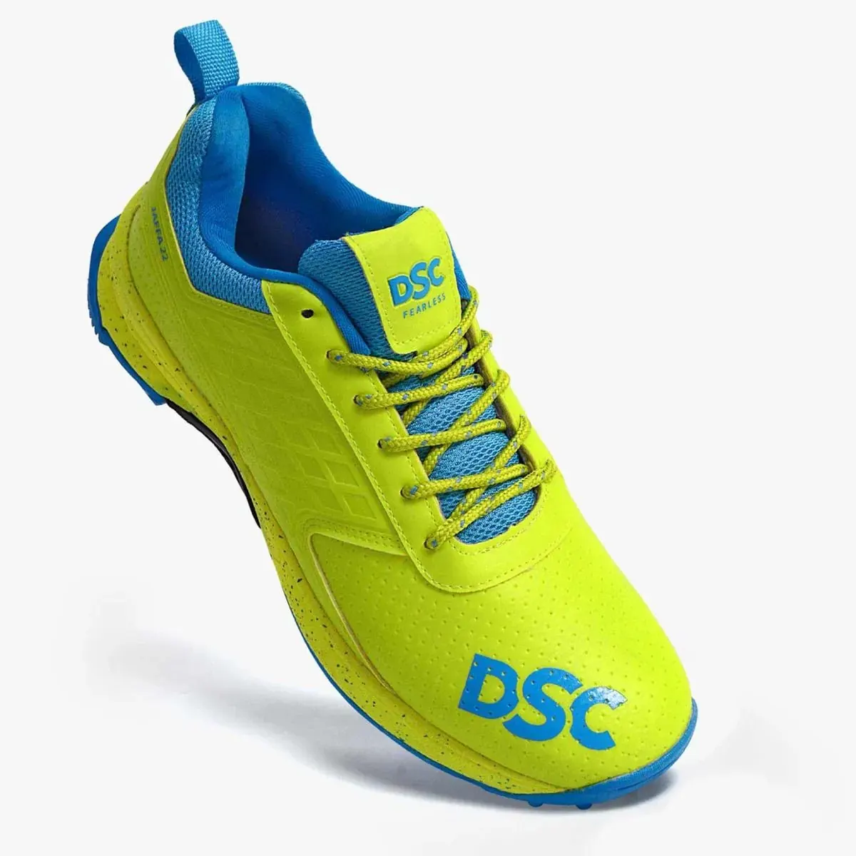 DSC JAFFA 22 Cricket Shoes Rubber Spike Fluorescent Yellow Size 11