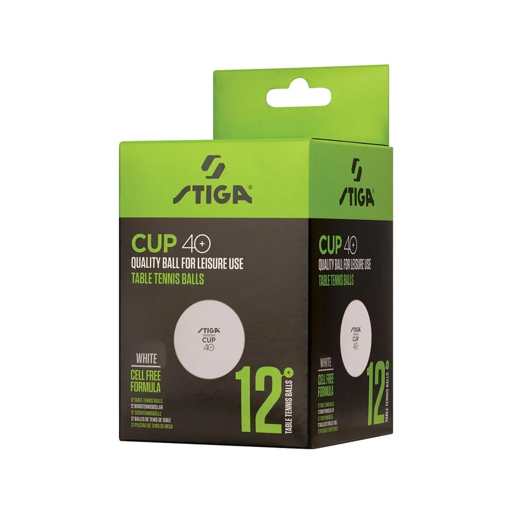 Stiga Cup 40+ Table Tennis Ball Pack of 12 Match Grade