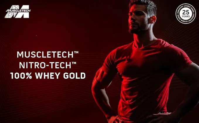 MuscleTech NitroTech 100% Whey Gold French Vanilla Cream 1.81 kg (4 lb) ~50 Servings 24g Protein