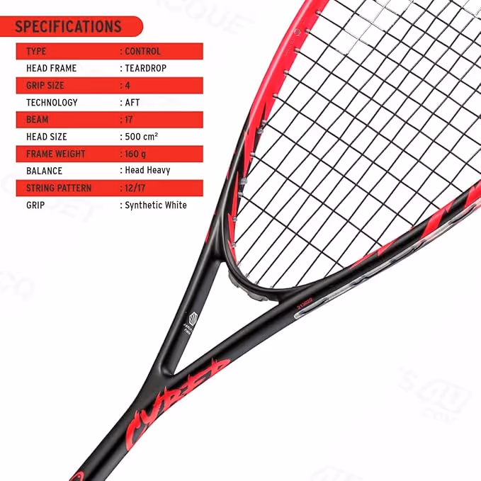 HEAD Cyber Pro Squash Racquet Pink/Black Pre-Strung