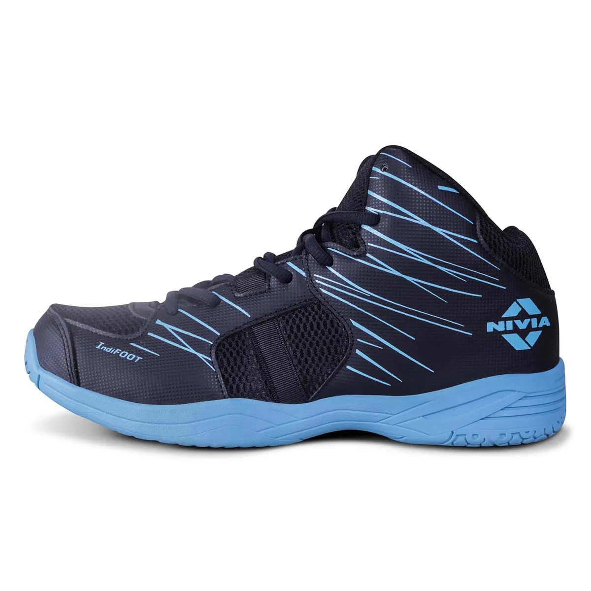 Nivia Panther 3.0 Kids Basketball Shoes Black Size 3 BS1655BK Synthetic Non-Marking Rubber